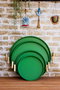 Hermia Bandejas de Metal Verdes Juego de 4 Piezas M0259 - Y Elegantes y Duraderas para Servir y Decorar Cocina y Hogar